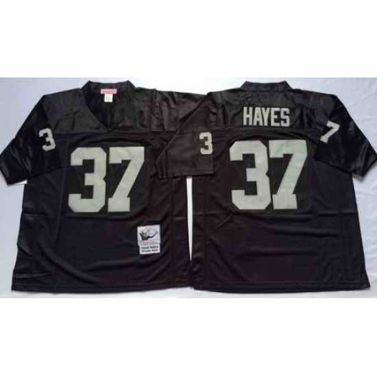 Mitchell And Ness Raiders #37 Lester Hayes balck Throwback Stitched NFL Jersey